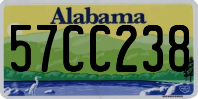 AL license plate 57CC238