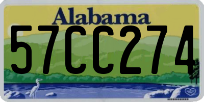 AL license plate 57CC274
