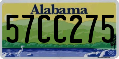 AL license plate 57CC275