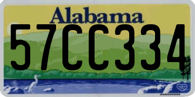 AL license plate 57CC334