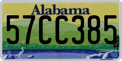 AL license plate 57CC385