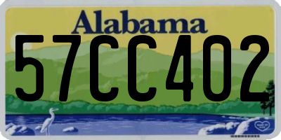 AL license plate 57CC402