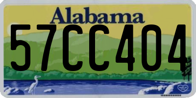 AL license plate 57CC404