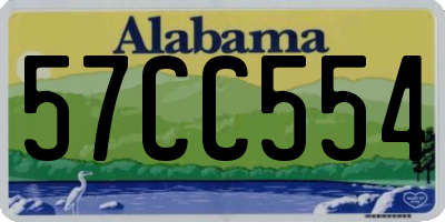 AL license plate 57CC554