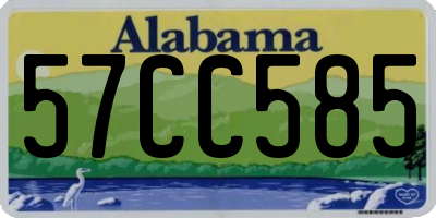 AL license plate 57CC585