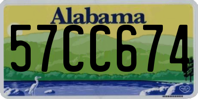 AL license plate 57CC674