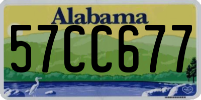 AL license plate 57CC677