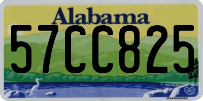 AL license plate 57CC825