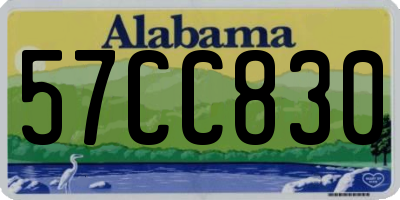 AL license plate 57CC830