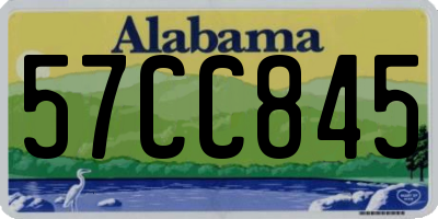AL license plate 57CC845