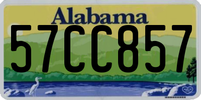 AL license plate 57CC857