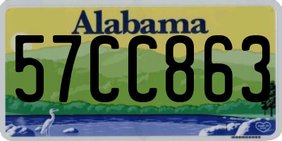 AL license plate 57CC863