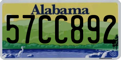 AL license plate 57CC892