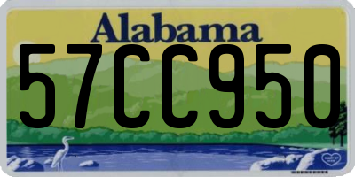 AL license plate 57CC950