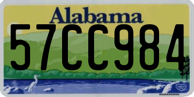 AL license plate 57CC984
