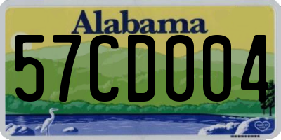 AL license plate 57CD004
