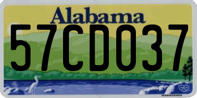 AL license plate 57CD037