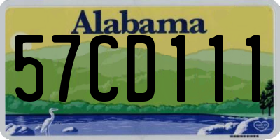 AL license plate 57CD111
