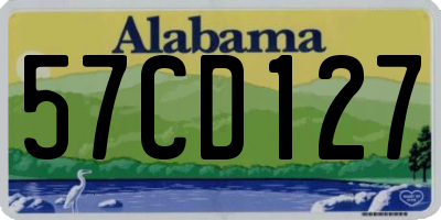 AL license plate 57CD127