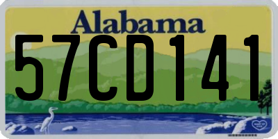 AL license plate 57CD141