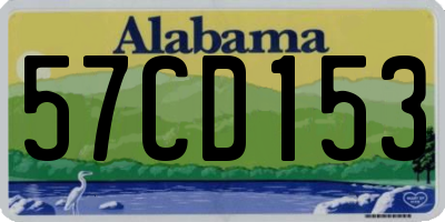 AL license plate 57CD153