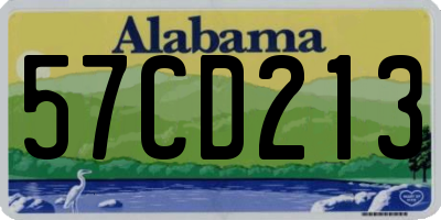 AL license plate 57CD213