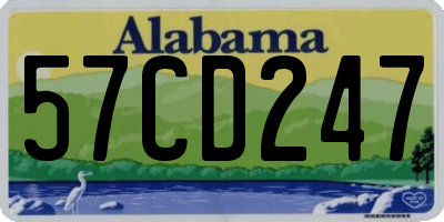 AL license plate 57CD247