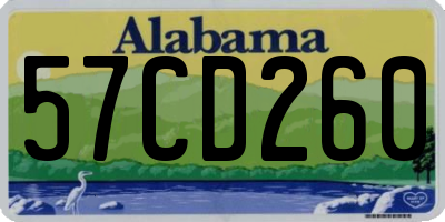 AL license plate 57CD260