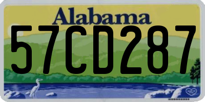 AL license plate 57CD287