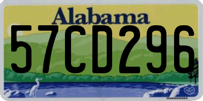 AL license plate 57CD296