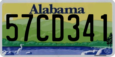 AL license plate 57CD341