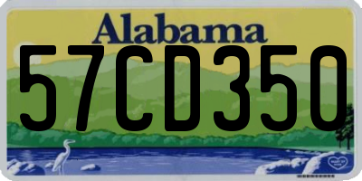 AL license plate 57CD350