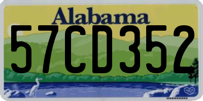 AL license plate 57CD352