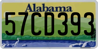AL license plate 57CD393
