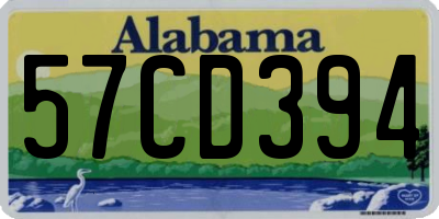 AL license plate 57CD394