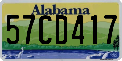 AL license plate 57CD417