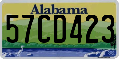 AL license plate 57CD423