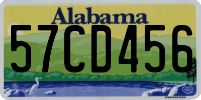 AL license plate 57CD456