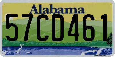 AL license plate 57CD461