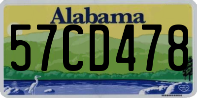 AL license plate 57CD478