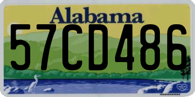 AL license plate 57CD486
