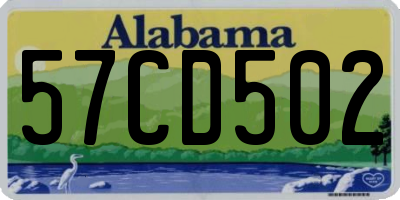 AL license plate 57CD502