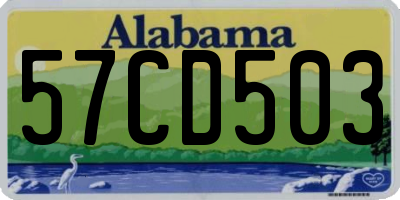AL license plate 57CD503