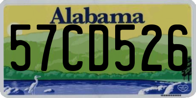 AL license plate 57CD526