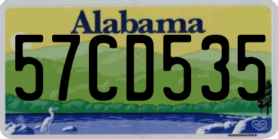 AL license plate 57CD535