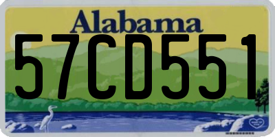 AL license plate 57CD551