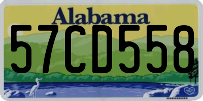 AL license plate 57CD558
