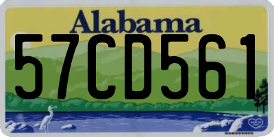 AL license plate 57CD561