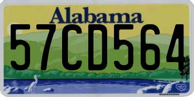 AL license plate 57CD564