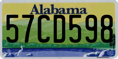 AL license plate 57CD598